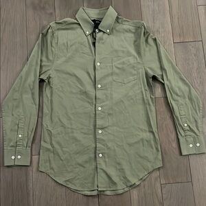 Five Four Men's Green Button-Up Shirt 100% Cotton